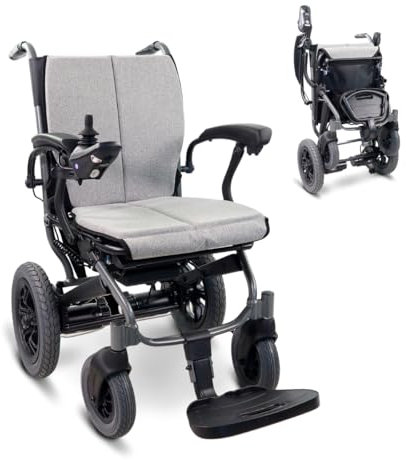 Mobiclinic®, Sedia a Rotelle Elettrica, Pieghevole, Freno Elettromagnetico, Autonomia 20km, Luce con Ricarica usb, Fino a 6 km/h, Due Modalità di Guida, Motore da 130W, Smart controller, Verona