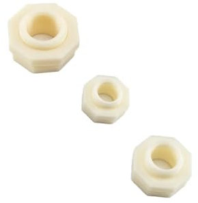 Accessoires Pour Tonneaux De Pluie 1/2'' 3/4'' 1'' Bulkhead Fitting Double Threaded Water Tank Connector For Rain Barrels, Tubs, Pools, Aquariums,Drain Pipe Montage Du Collecteur De Pluie(C-Cream Whit