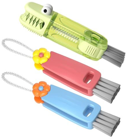 Juego de cepillos de limpieza 3 en 1 para tapa de taza y grietas, limpiador multifuncional de botellas y tazas, herramienta de limpieza portátil y práctica para todo tipo de tazas y botellas (3