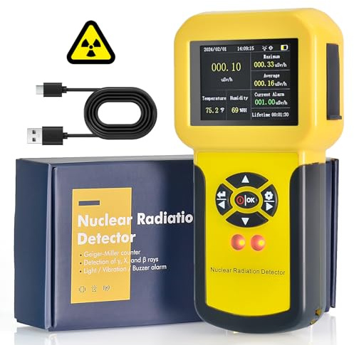 Compteur Geiger Détecteur De Rayonnement Nucléaire Avec Alarme, Détecte La Radioactivité Rayonnement Bêta X Gamma, Kethvoz Appareil De Mesure Du Rayonnement 886A