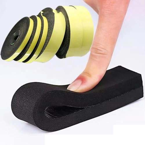 Striscia di tenuta per porte e finestre in spugna di gomma EVA da 10 m-2 m, nastro autoadesivo anticollisione insonorizzante, isolamento acustico per pareti, schiuma acustica - 2 mm x 10 mm x 10 m