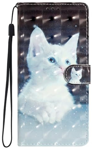 Shiny 3D Glitter Wallet Case for Samsung Galaxy S25FE Cellphone 3D vision Protective Shell Glossy Skin Cases Covers Colorful Closure PU Leather Magnetic Stand Pouch Cases Galaxy S25FE ,3D Cute Cat
