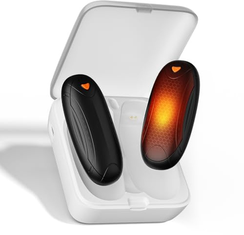 Dreamhigh® 14000mAh Calentador De Manos, 2 en 1 Calentador Manos Recargable Magnético con Base de Carga, Calienta Manos Electrico Reutilizable con 3 Niveles, Ideal para Exterior y Caza