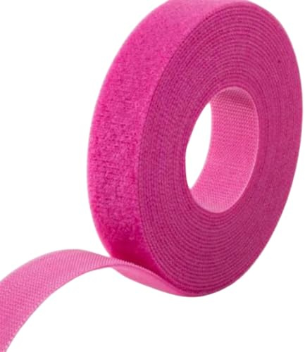 Grippa 20mm Pink Reusable Hook & Loop Fastening Strap – Wide Adjustable Cut-to-Length Cable, Cord & Craft Organiser for Stage, Events, Home Storage & Heavy Bundles (1 Metre)