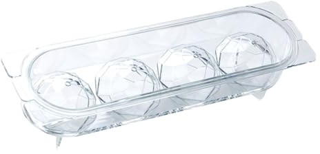 Hemobllo Moule à Glaçons Sphériques Plastique Bac à Glace Réutilisable pour Whisky Glace Lente à Fonte Plateau Fabrication Élégant et Facile à Nettoyer Maison et Fêtes