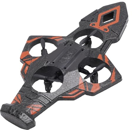 Dilwe Fliegendes Schwert, RC-Stunt-Drohne mit 4 Motoren und LED-Lichtern, Ferngesteuertes Flugzeug mit Einer Taste Zum Abheben für Kinder und Erwachsene, Outdoor-Spielzeug (ORANGE)