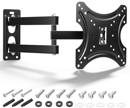 Soporte Pared Giratorio TVs, Soporte TV Pared Rotación 180° para Monitores o Televisores LED, LCD y OLED de 14 a 42 PulgadasSoporte Television Pareds, VESA Máximo de 200 x 200 mm