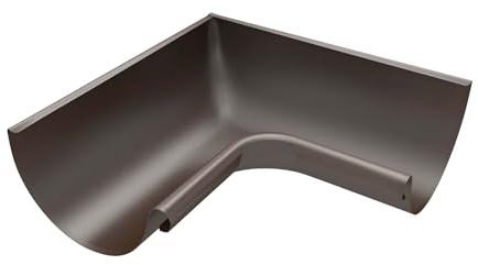 ZAMBELLI Angolo di grondaia 90 gradi (angolo interno) zincato 150cm marrone rame Angolo di grondaia con bordo interno per grondaia semicircolare, senza saldatura