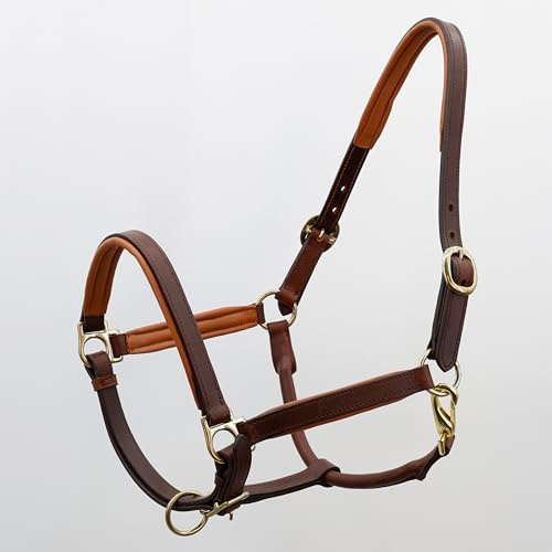 Heinick-Reitsport Lederhalfter Nori Softleder rundgenäht ~ Braun ~ WB VB Halftergröße Vollblut