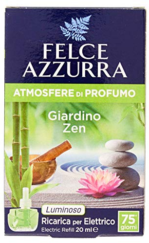 Felce Azzurra - Ricarica Diffusore Ambiente Elettrico Giardino Zen, Profumatore per Ambienti Luminoso e Regolabile per Diffusore Profumo Ambiente Soffuso (75 Giorni), Profumatori per Diffusori 20 ml