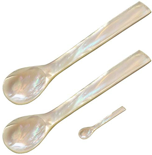 silverburk 2 st. kaviarsked äggsked L 12 cm med saltsked 6 cm av pärlmodigt 3-set i premiumbearbetning