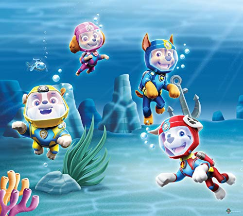 AG Design Paw Patrol zur Rettung, Vorhänge, 180 x 160 cm, 2 Teile, für Kinderzimmer, FCS XL 4390