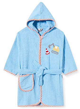 Playshoes Jungen Kinder Bademantel Bagger 340017, 17 - Bleu, 110-116