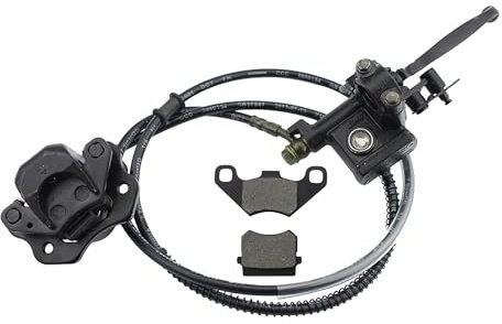 GOOFIT Pinza De Cilindro Maestro HidráUlico Izquierdo con Pastillas De Freno Reemplazo para China 50cc 70cc 90cc 110cc 125cc 150cc 200cc 250cc Taotao Sunl ATV Quad
