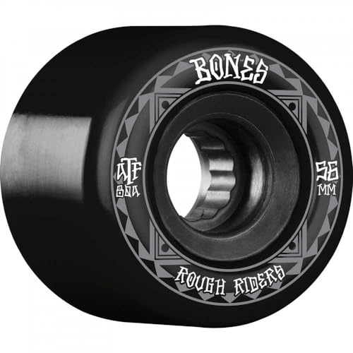 Bones Wheels ATF Rough Riders Läufer Skateboard-Räder, Schwarz, 56 mm