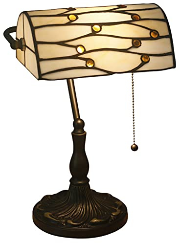 Tischlampe Banker Lampe Grün Restaurant Licht Für Tisch Tiffany Lampe Banker Schreibtischlampen Bibliothek Lampe Vintage Lampe Nachttischlampe Für Schlafzimmer E27 110-240V,C
