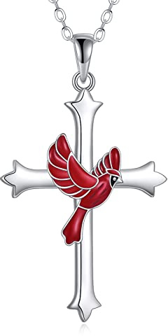 YAFEINI Kette Damen Silber 925 Kreuz/Lotusblume Anhänger Halskette Camper/Tanzen/Musiker Geschenke Damen