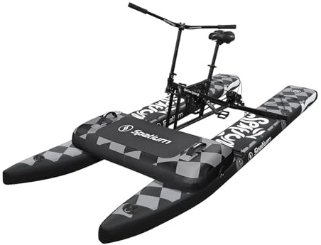 Spatium SUP Wasser Fahrrad aufblasbare Pedal Boot aufblasbare Pedal Kajak Wasser Fahrräder für See Angeln Pedal Boot Stabiler und einfach zu Fahren auf dem Wasser Checker
