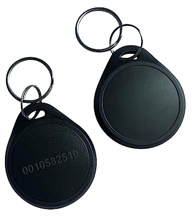 YARONGTECH RFID-nyckelbricka med dubbla frekvenser 125 Khz EM4100 och 13, 56 Mhz RFID Classic 1K chip (paket med 10) (svart), Dual Frequency