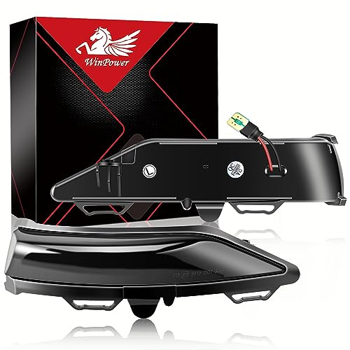 WinPower LED Intermitente Retrovisor Lateral Espejo Luz Giro Indicador Luces Señalizador Compatible con Fiesta Puma, 2Pcs