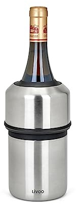Livoo - Rafraichisseur à bouteilles GS158 – pour bouteilles de tailles standard, acier inoxydable, Ø 11,5 x 23,5 cm, fraîcheur jusqu'à 6h
