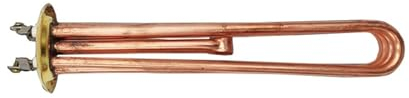 Chauffage En Cuivre À Bride Ronde, 380V, 9kw, 63mm, Submersible, Thermoplongeur, Élément Chauffant Instantané For Chaudière À Eau (Size : A 380V 9KW)