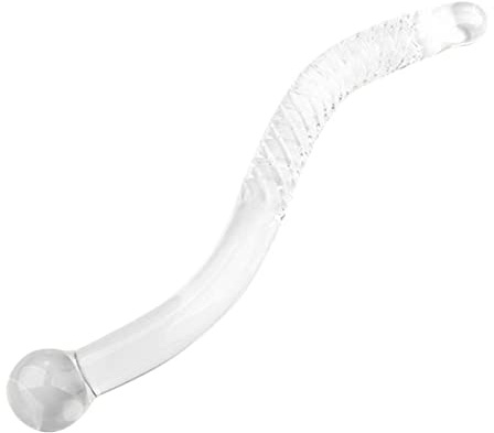 AAKOMA 25,4 cm de Long gode en verre incurvé cristal Double extrémité pénis Plug Anal Stimulation du point G jouet sexuel adulte pour hommes femmes Couple