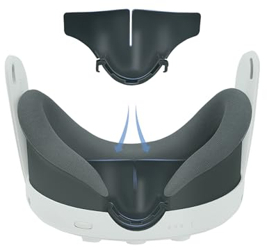 NUHFUFA 1 PC VR Headset Soft Nose Pad Fits for Quest 3, Anti-Leakage Light Protective Nose Guard Silicone Blackout Cover Cushion VR Accessories
