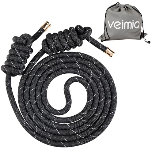 veimia Springseil für Fitness, leistungsstark, doppelt gewebtes Trainingsseil, verstellbarer Durchfluss, Springseil für Männer und Frauen, Training, Indoor Outdoor, Cardio-Übungsseil für Anfänger