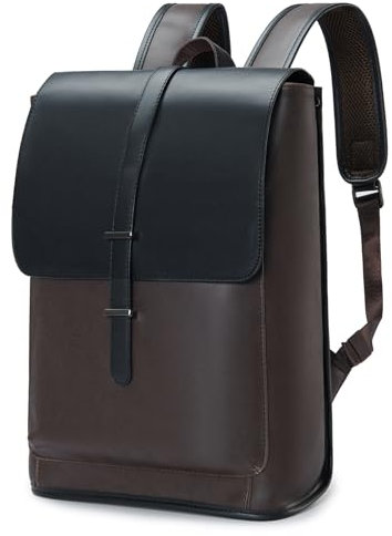 SPAHER Mochila Viaje Cabina Avion 40x30x15,Mochila para Ordenador Portátil de 15,6 Pulgadas de Unisex Impermeable Cuero PU Mochila Antirrobo del Negocio Trabajo Diario Viaje Escolares Mujer y Hombre