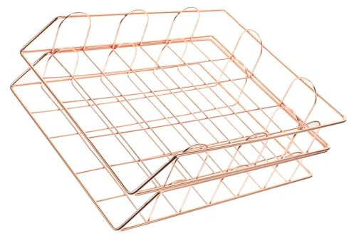 Parliky 2stücke Schreibtischablage Aus Metall Akten-organizer Für Schreibtisch Zeitschriftenhalter Schreibtisch-organizer Netzkorb Für Büro Dokumentenaufbewahrung Schwarzer