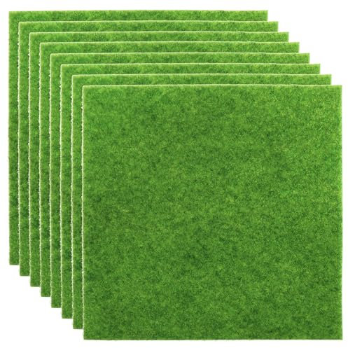 LUORNG 6x6inch Small Artificial Grass Fairy Grass Lawn Decorations Garden DIY Faux Moss Craft Decoration Window Bonsai Greenery Decoration Artificial Fake Moss