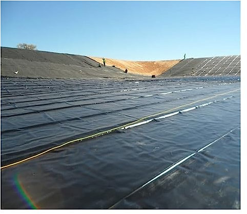 Revestimiento de PVC para estanque de 5 x 9 m, flexible, negro, para jardín, estanque de peces y piscina, duradero, membrana de filtro impermeable para uso en exteriores