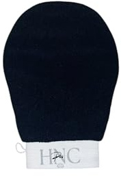 HNC Paris, guante de kessa Premium, exfoliante corporal y cara 100% fibra de viscosa, guante exfoliante purifica elimina y limpia profundamente. (negro)