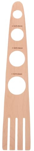 Alipis Spaghetti Measurer Pasta Measuring Tool 4 Holes Portioning Noodle Measurer Beechwood Pasta Serving Size Guide for Kitchen Cooking