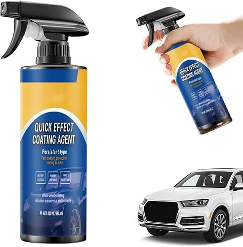 Spray de Recubrimiento de Automóvil, Car Coating Spray, Quick Effect Coating Agent Coat Car Wax, High Protection Quickly Cars Coatingg Sprays, Cars Scratch Wax Polish Sprays Waterless Wash (1)