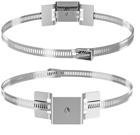 Oniissy Supporto per cartello regolabile per pali rotondi, per il montaggio su pali e cassette postali, attacco quadrato per cartelli, supporto per cassetta postale