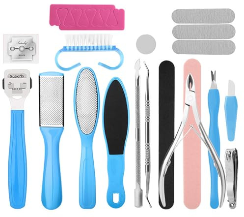 TARSHYRY Foot Scrubbers Pedikürewerkzeuge Set Dead Skin Entfernung Strauch Set Foot Board Datei Scraper Care Kit für Profi zu Hause Pediküre