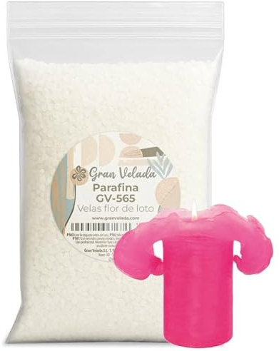 Gran Velada - Parafina para Velas Flor de Loto 1 Kg GV-565 | Efecto de Apertura al Fundirse | Ideal para Velas Artesanales y Exóticas