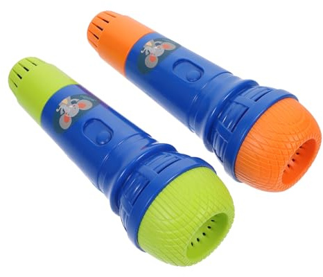 Gatuida Giocattolo Microfono Karaoke Per Bambini, Set 2 Pezzi Design Simulato, Educativo Precoce Musicale Per Sviluppo Cognitivo e Gioco Creativo Indoors