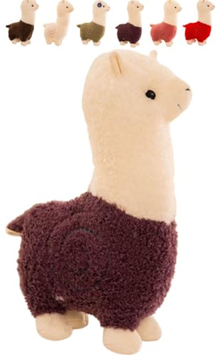 Xiyocadt Stand Alpaka Plüschtier, Alpaka Kuschelkissen Kuscheltiere,Weiches Lammfellwolle Stofftier Lama Kissen Geschenk Für Kinder Mädchen Jungen (65cm,Lila)