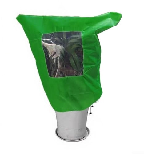 Oniissy Funda protectora contra heladas para plantas con cremallera transparente y cordón en varios tamaños para el cuidado de plantas de invierno en el hogar, jardín y uso al aire libre (240 x 240 cm