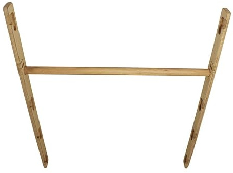 Bear On Bar – Robuste, einfach zu montierende und verstellbare Klimmzugstange aus Holz mit Arretierung – 5 Höhenstufen – bis zu 100 cm bis zum Türrahmen, Türbreite