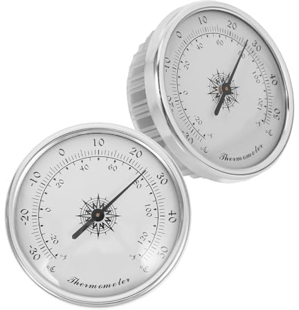 Parliky 2 Piezas Termómetro de Pared Mini para Interior Medidor de Temperatura Preciso para Casa y Oficina Monitor de Temperatura Ambiental para Invernadero y Habitaciones