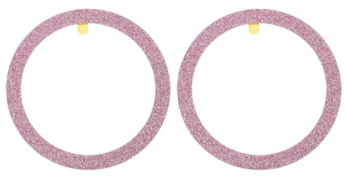 QUARKZMAN 2Pcs Anillo De Metal Adhesivo 55x1mm OD x Grosor Rosa Rojo