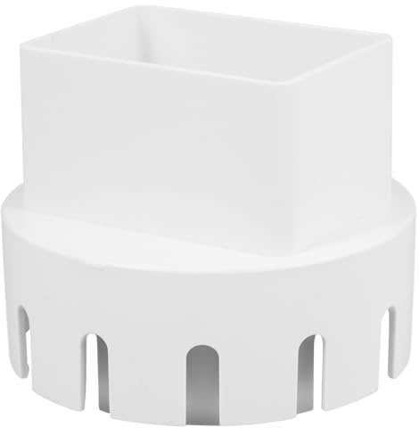 TIDTALEO Adaptateur de Tuyau de Gouttière en Plastique Blanc 2x3 Pouces, Raccord de Descente de Gouttière pour Extension et Raccordement de Tuyaux D’évacuation des Eaux Pluviales,