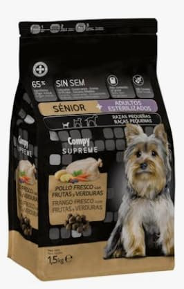 Cibo per Cani Senior Sterilizzati, Pollo Tacchino Verdure, 1,5 kg, Ingredienti Naturali, Nutrizione Completa