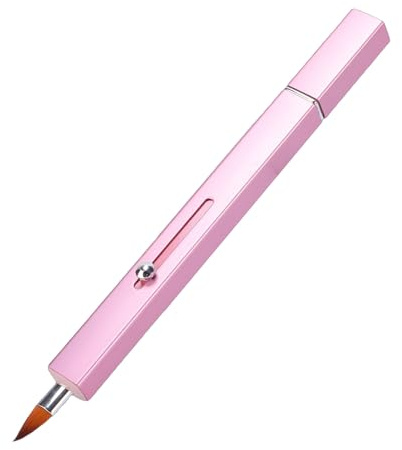 Dioche Infällbar Läppborste, Makeupborste med Dubbla ändar med Spetsig Spets och Platt ände för Exakt Foder och Färgfyllning, Förseglad Design, Resevänlig