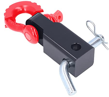 Bediffer Receptor Universal de Enganche de Grillete de Acero Premium para Remolque de Recuperación de Vehículos, Capacidad de Carga Máxima de 41000 Libras, Fácil Instalación para Automóviles, (Rojo)