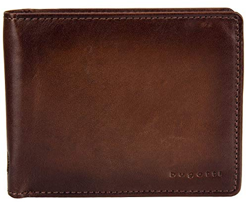 bugatti Domus RFID Wallet with Flap Quer Cognac
